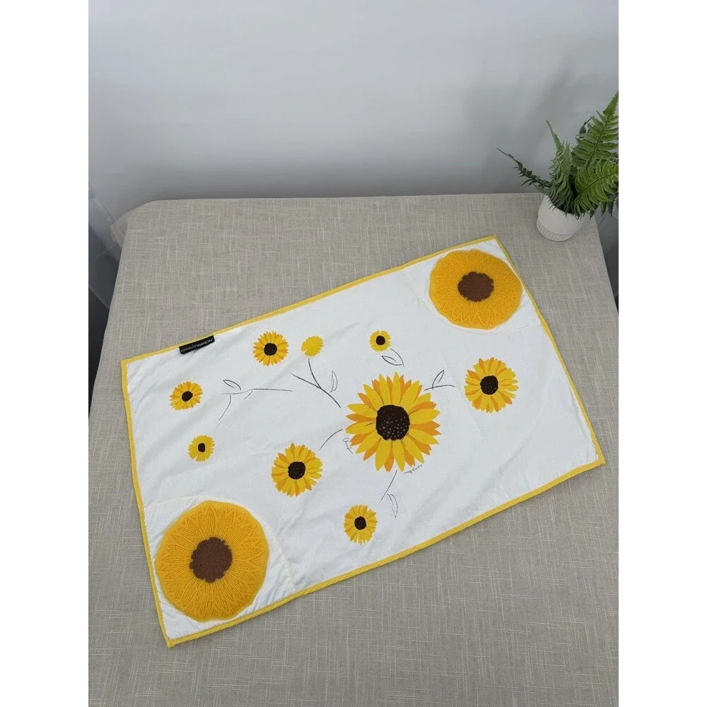 Sunflowers Kitchen Oven Mitt Hand Towel Floral  Silicone Pot Holder